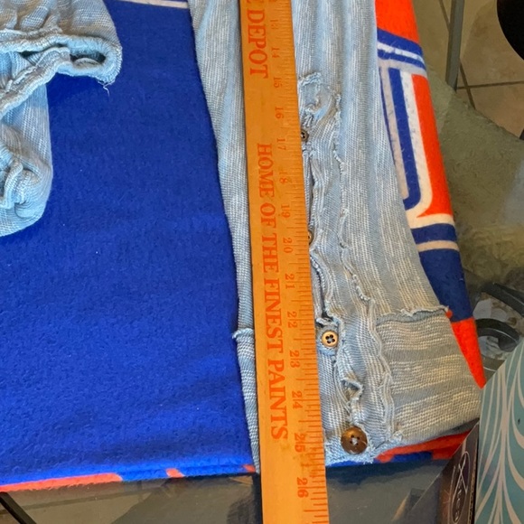 Free People Laguna White Indigo Wrap Top Size L, NWT - Picture 11 of 14